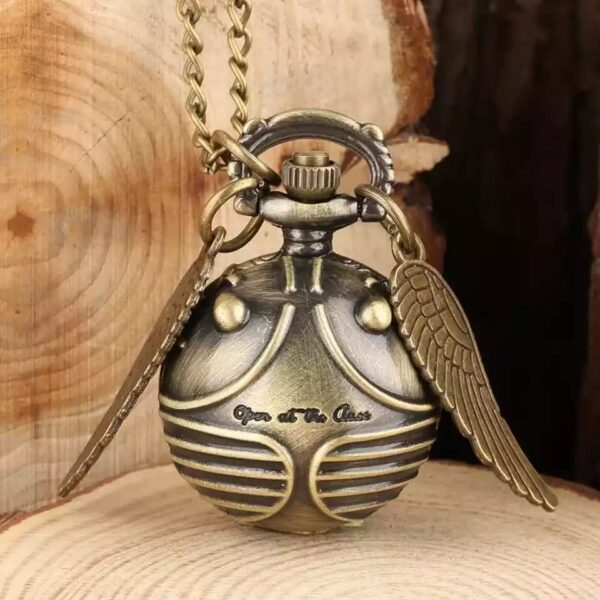 Antique Golden Snitch Quartz Pocket Watch