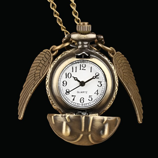 Antique Golden Snitch Quartz Pocket Watch