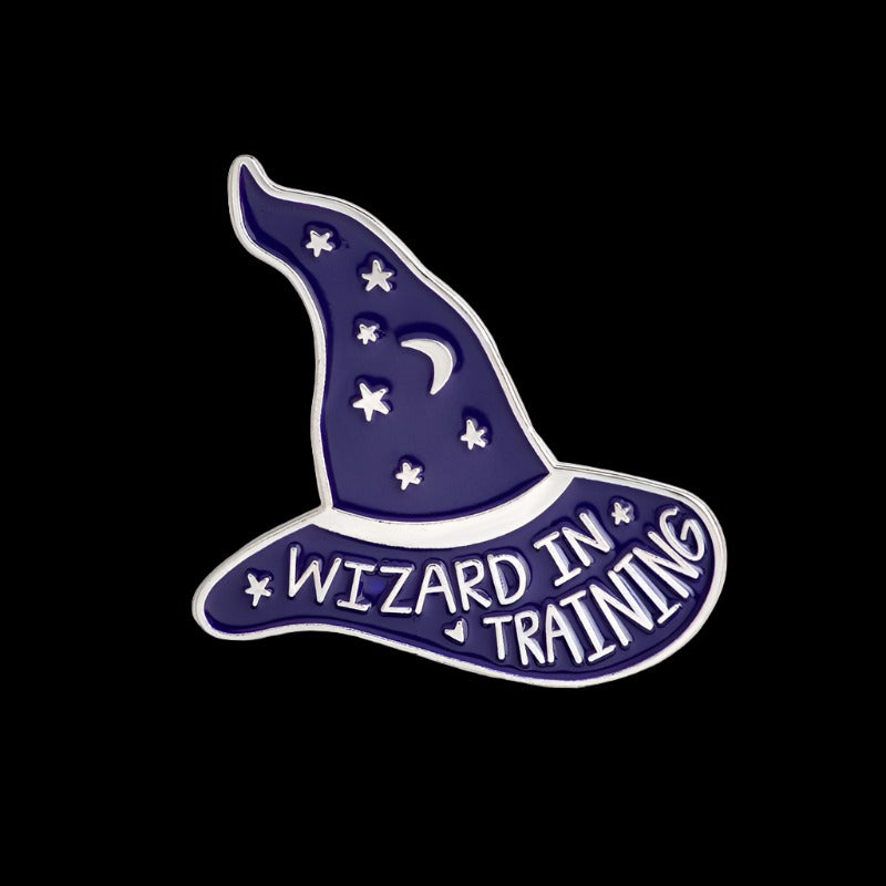 Wizard in training enamel brooche