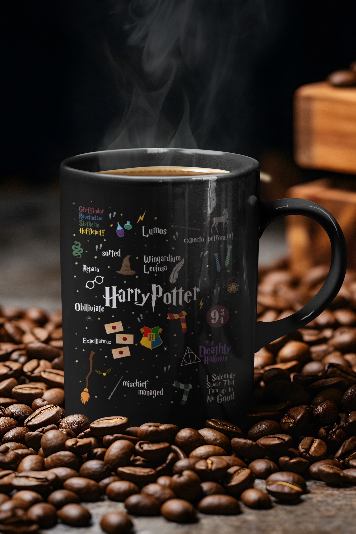 Mystic Charm Black Mug