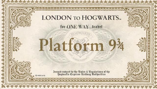 Get Harry Potter 9 3/4 Platform Ticket – HP Merch Sudio