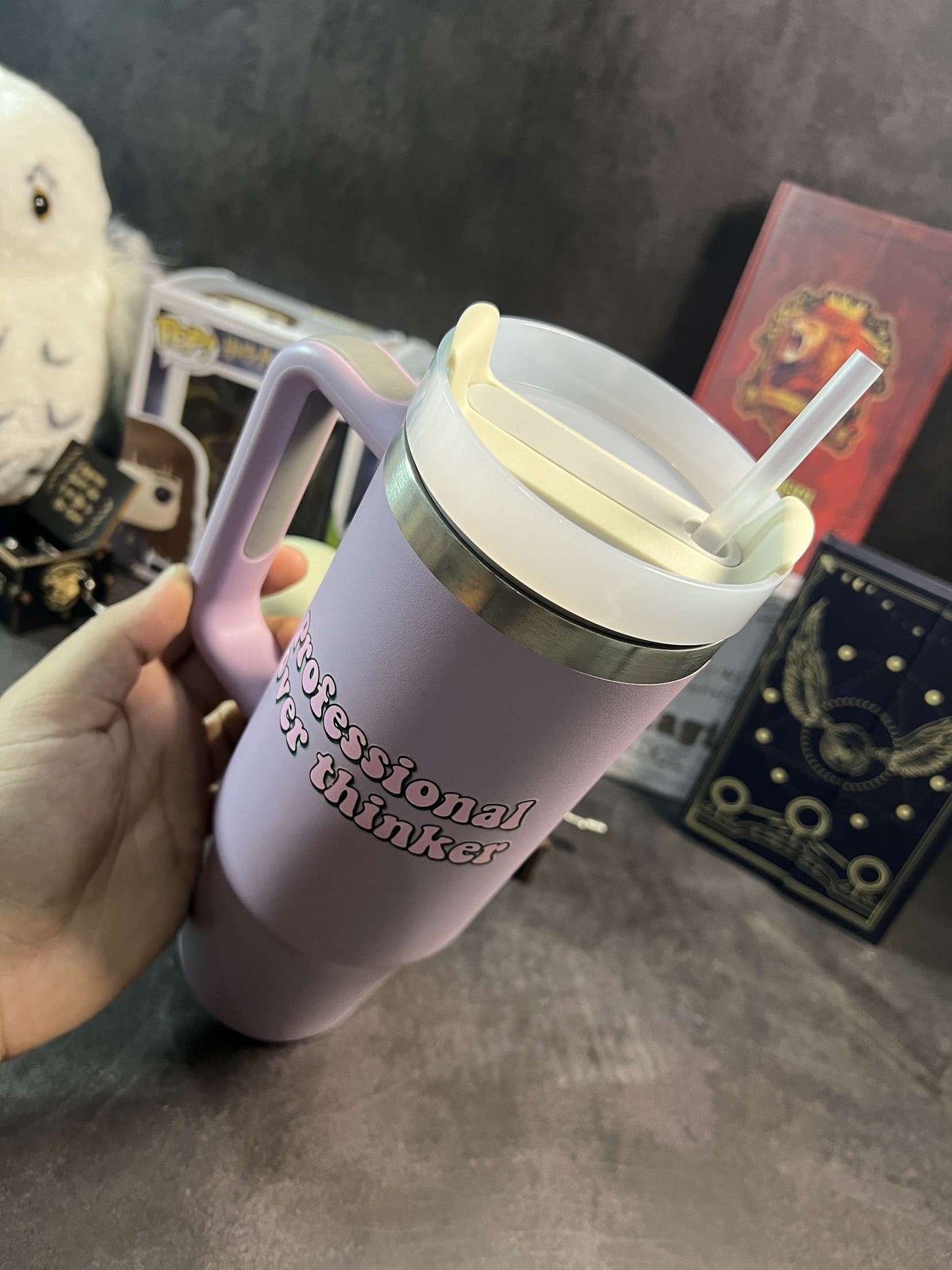 Professional Overthinker Lilac Tumbler