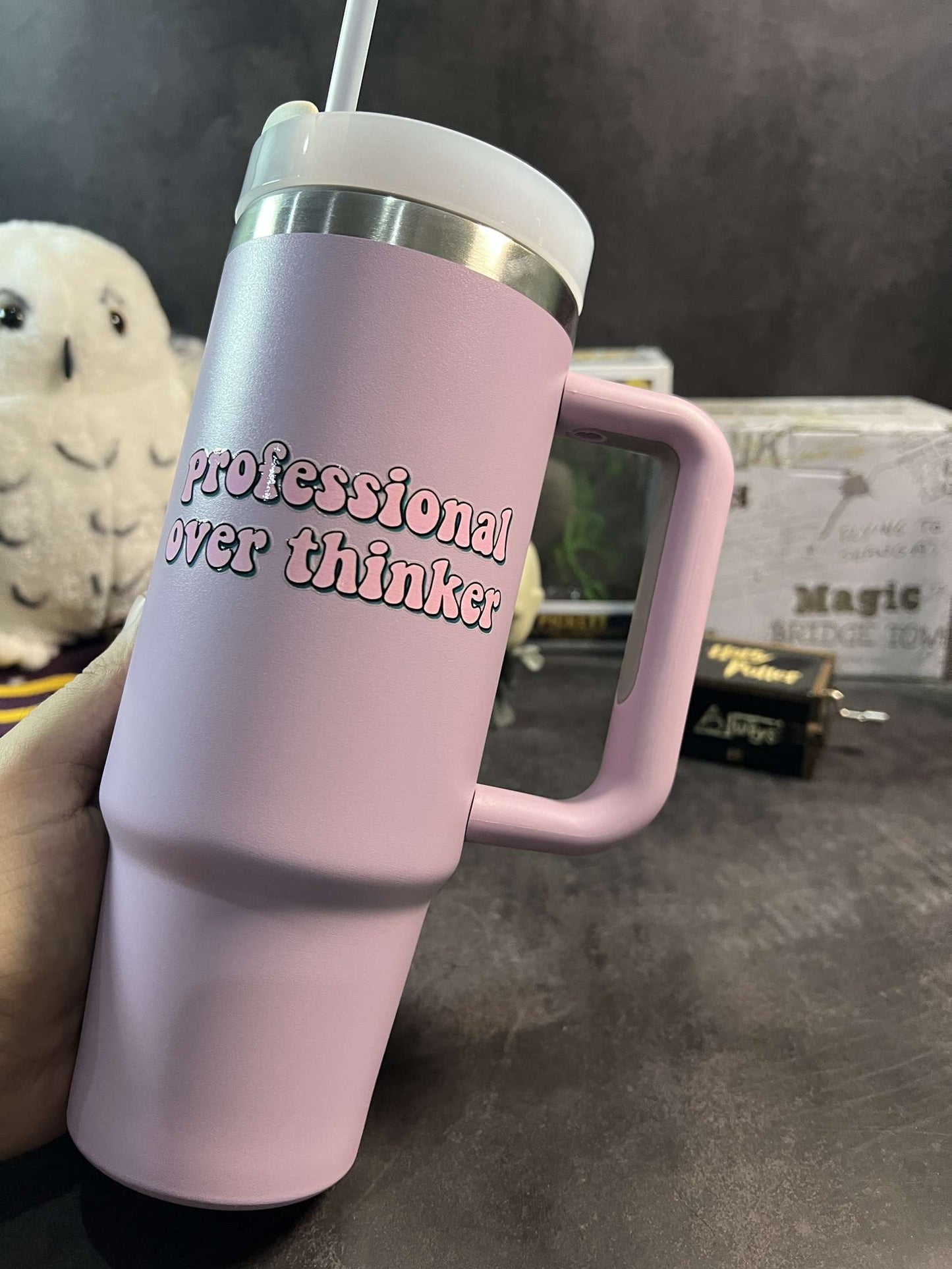 Professional Overthinker Lilac Tumbler