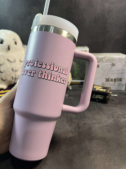Professional Overthinker Lilac Tumbler