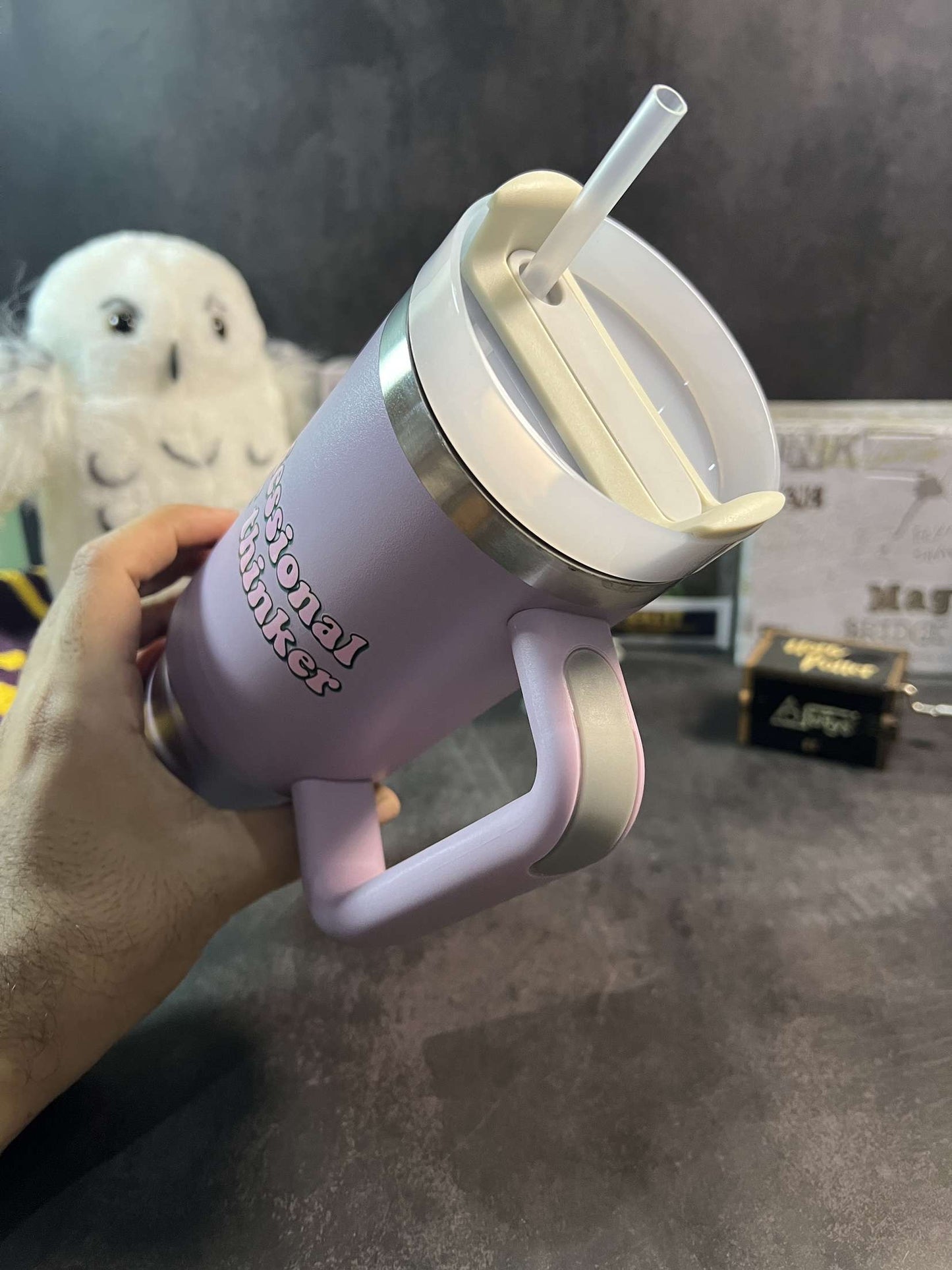 Professional Overthinker Lilac Tumbler