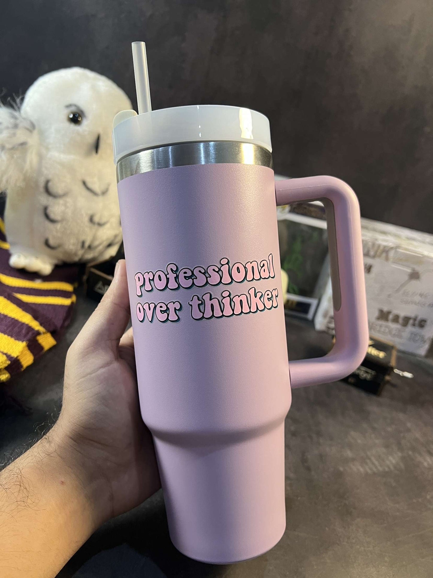 Professional Overthinker Lilac Tumbler