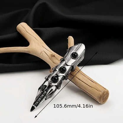 Gothic Dragon Sword Pendant Necklace With Gothic Nail (Bundle)