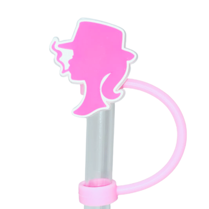 Barbie Silicone 2D Straw Cover Caps – Cute Reusable Straw Toppers for Tumblers