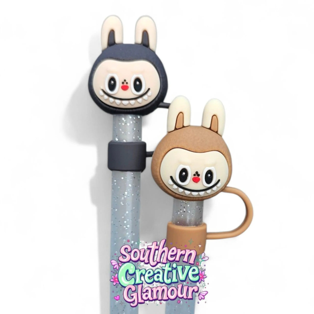 3D Cartoon Silicone Straw Cover Cap | Cute Straw Topper for Stanley Cups & Tumblers