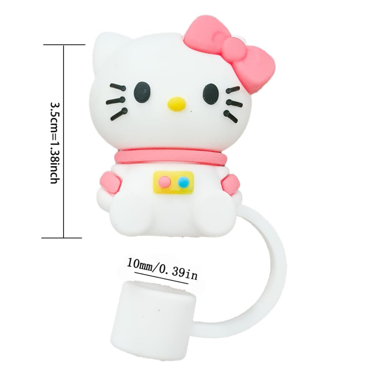 3D Cartoon Silicone Straw Cover Cap | Cute Straw Topper for Stanley Cups & Tumblers