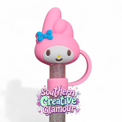 3D Cartoon Silicone Straw Cover Cap | Cute Straw Topper for Stanley Cups & Tumblers