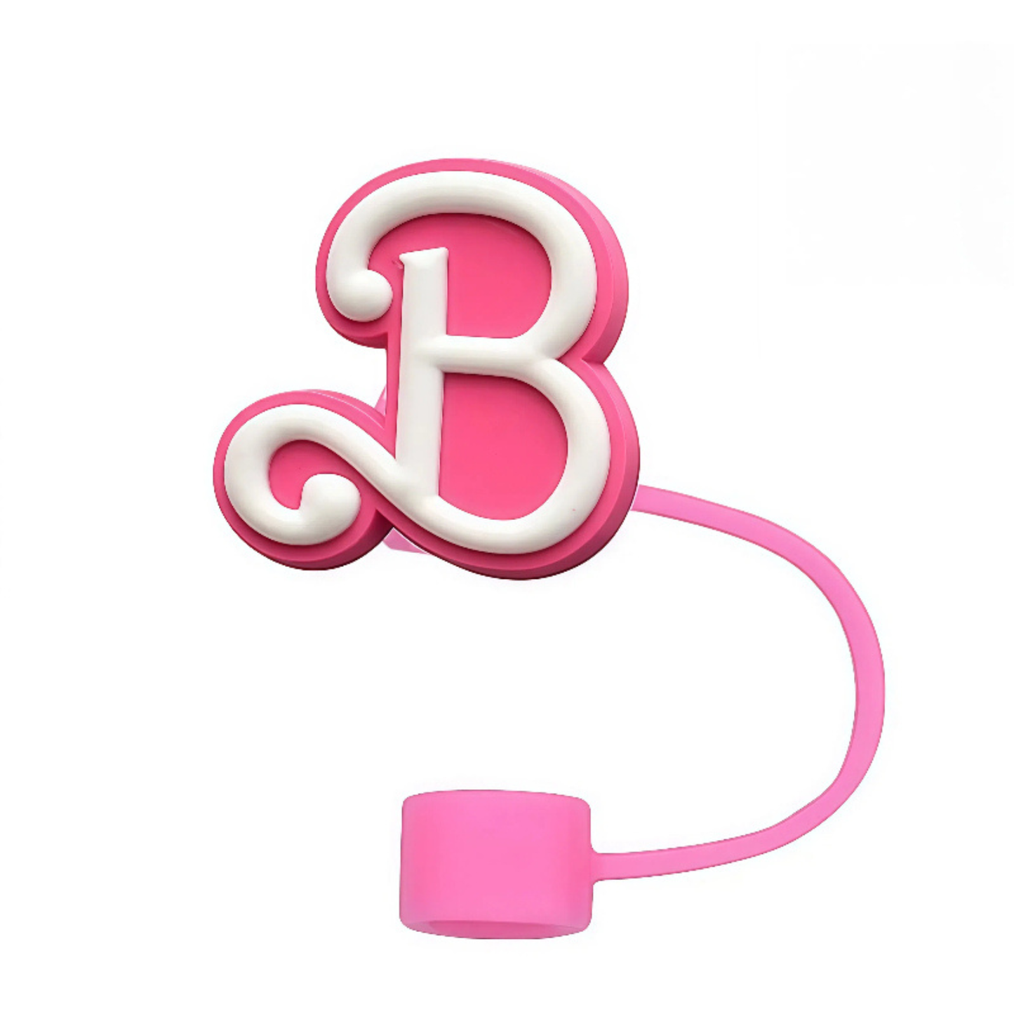 Barbie Silicone 2D Straw Cover Caps – Cute Reusable Straw Toppers for Tumblers