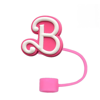 Barbie Silicone 2D Straw Cover Caps – Cute Reusable Straw Toppers for Tumblers