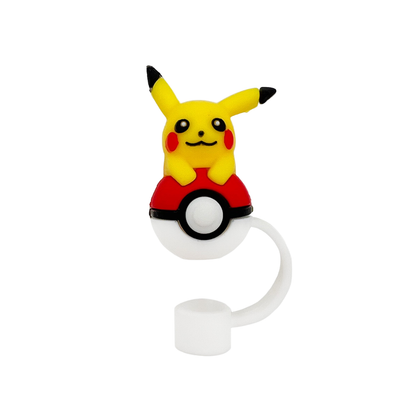 3D Cartoon Silicone Straw Cover Cap | Cute Straw Topper for Stanley Cups & Tumblers
