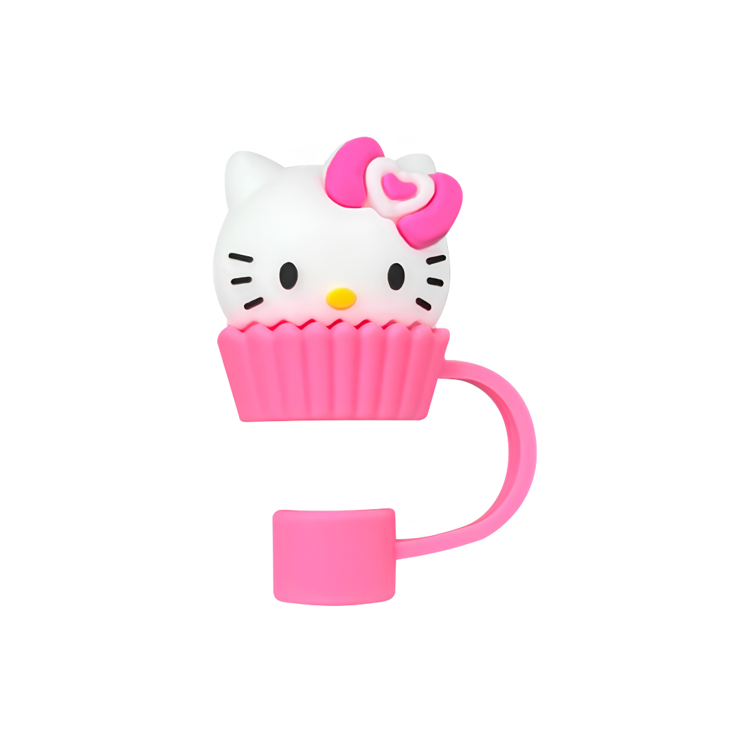 3D Cartoon Silicone Straw Cover Cap | Cute Straw Topper for Stanley Cups & Tumblers