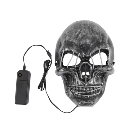 LED Neon Skull Mask – Glowing Halloween Cosplay Mask for Parties & Events