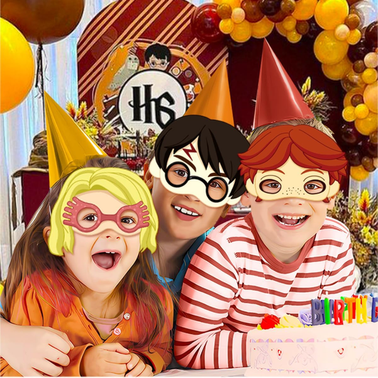 Harry Potter Inspired Party Eye Mask Set (12 PCS) – Kids Birthday & Cosplay Costume Masks