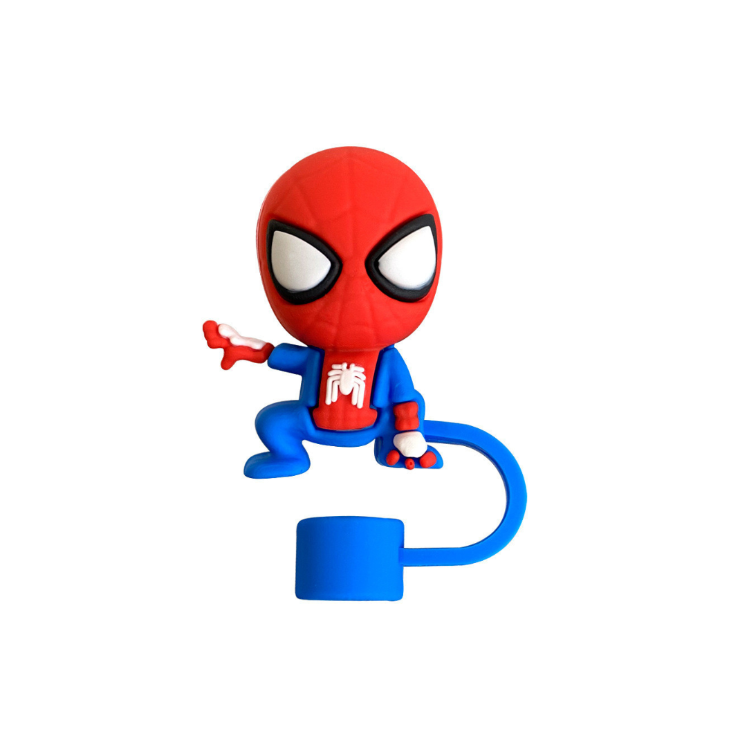 3D Spider Man Silicone Straw Topper Cap for Stanley Cup & Tumblers (Random Design)