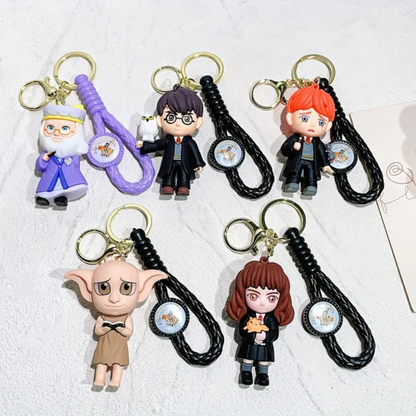 Harry Potter Inspired PVC Character Keychain | Cute Wizard Collectible Bag Charm