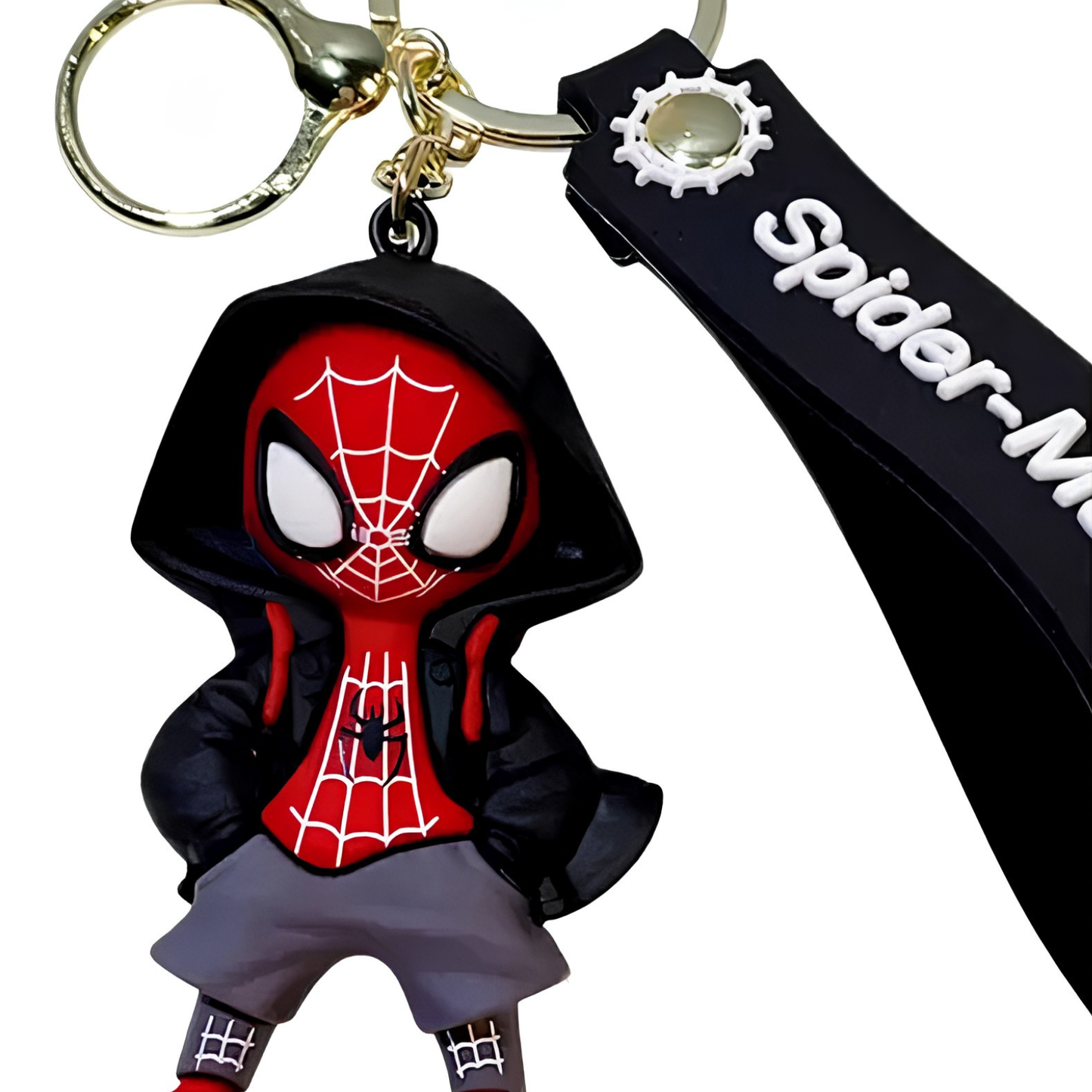 Cute Cartoon Character PVC Keychain with Silicone Wrist Strap – Soft Rubber Bag Charm & Key Holder