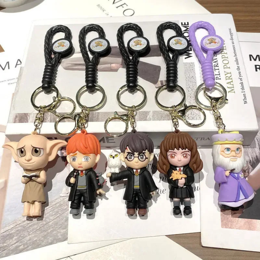 Harry Potter Inspired PVC Character Keychain | Cute Wizard Collectible Bag Charm