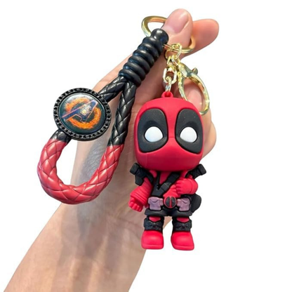 Cute Cartoon Character PVC Keychain with Silicone Wrist Strap – Soft Rubber Bag Charm & Key Holder