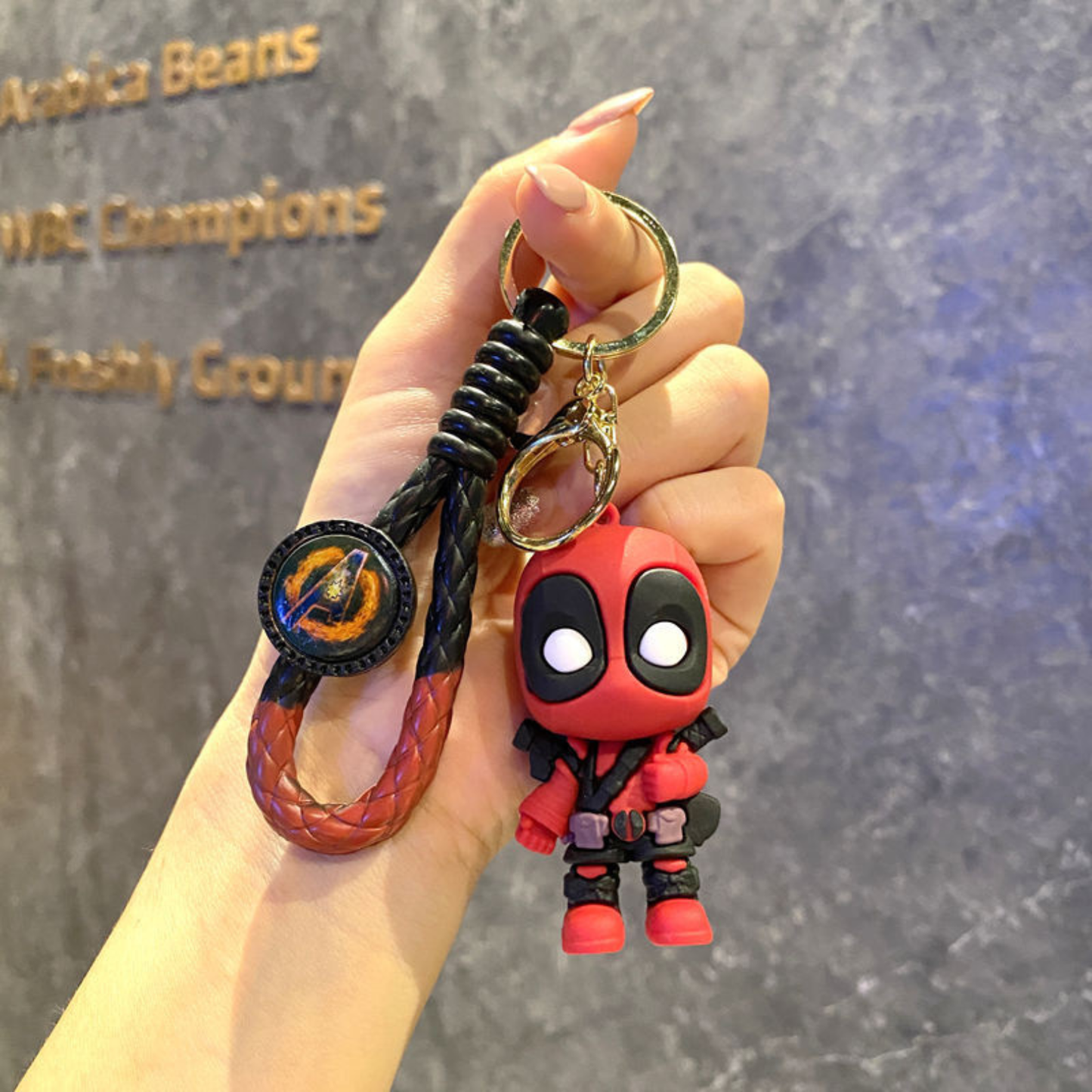 Cute Cartoon Character PVC Keychain with Silicone Wrist Strap – Soft Rubber Bag Charm & Key Holder