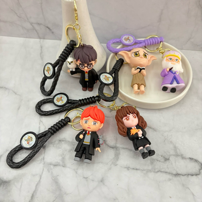 Harry Potter Inspired PVC Character Keychain | Cute Wizard Collectible Bag Charm