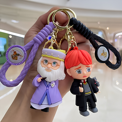 Harry Potter Inspired PVC Character Keychain | Cute Wizard Collectible Bag Charm