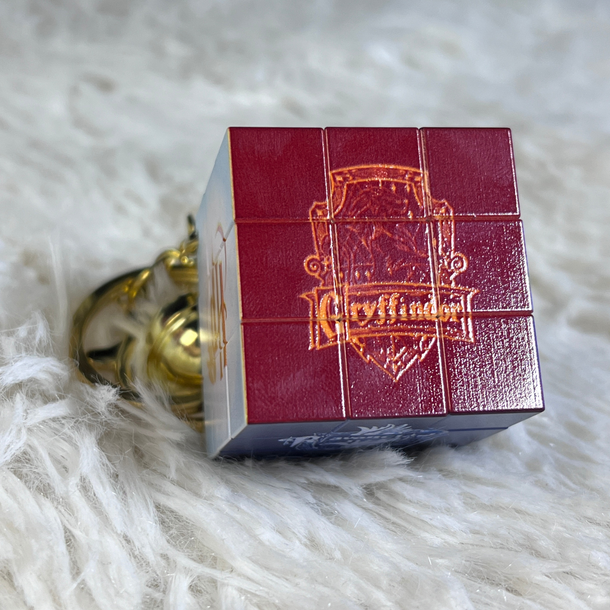 Harry Potter Magic Cube Keychain – Mini Rubix Cube with Golden Snitch Charm
