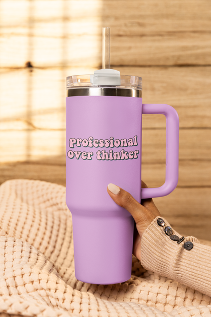 Professional Overthinker Lilac Tumbler