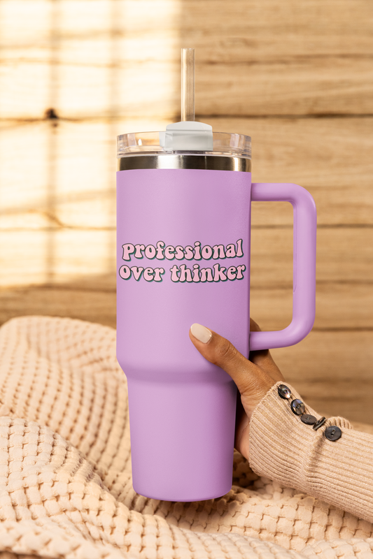 Professional Overthinker Lilac Tumbler